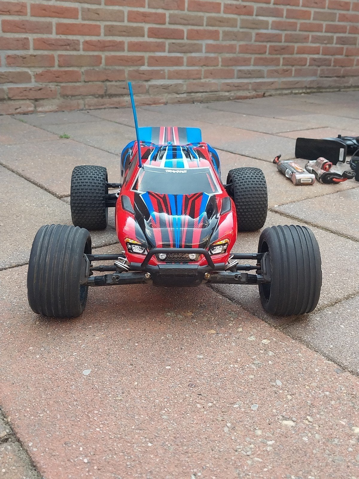 Traxxas Rustler  xl 5 hd bestuurbare auto, Ophalen, Zo goed als nieuw, Schaal 1:10, Elektro