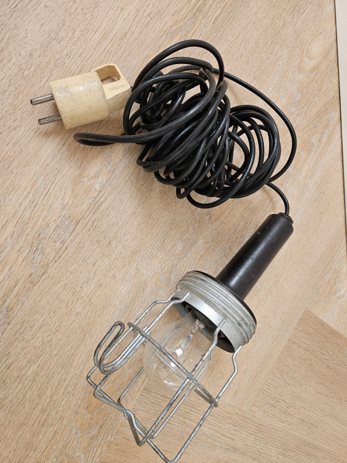 Vintage looplamp 'Made in Germany' - Werkplaatslamp, Ophalen of Verzenden