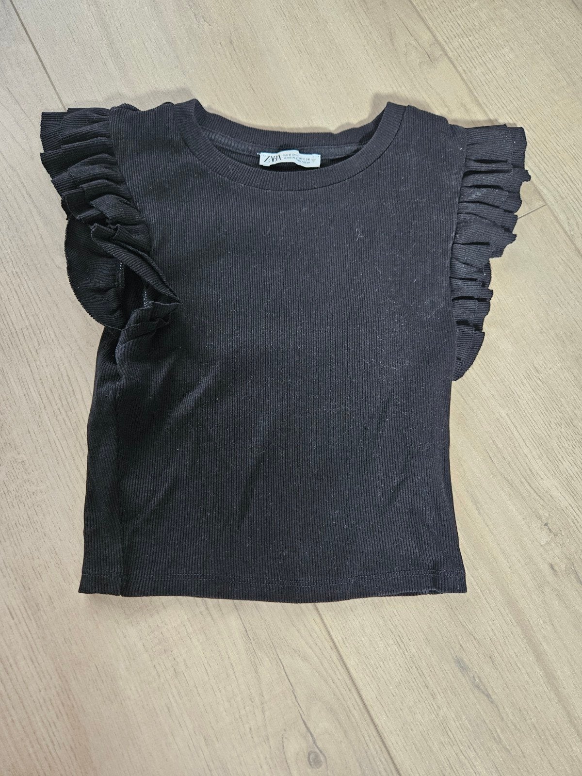 Zara zwart topje - Maat S, Ophalen of Verzenden, Zo goed als nieuw, Zwart, Zonder mouw
