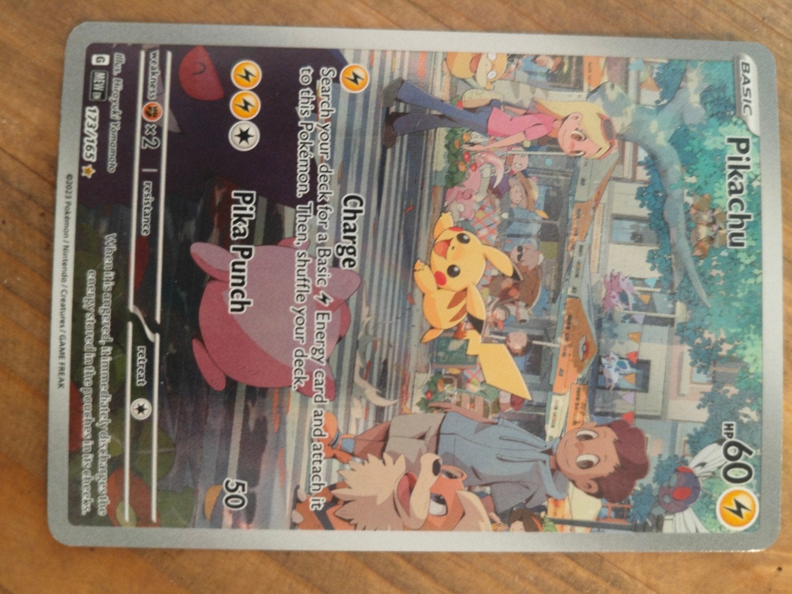 Pikachu 173/165 Pokémon kaart, Hobby en Vrije tijd, Verzamelkaartspellen | Pokémon, Ophalen of Verzenden, Zo goed als nieuw, Losse kaart