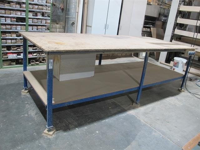 2 stuks werkbank met opbergplank 3x1,2m, Ophalen, Gebruikt, 170 cm of meer