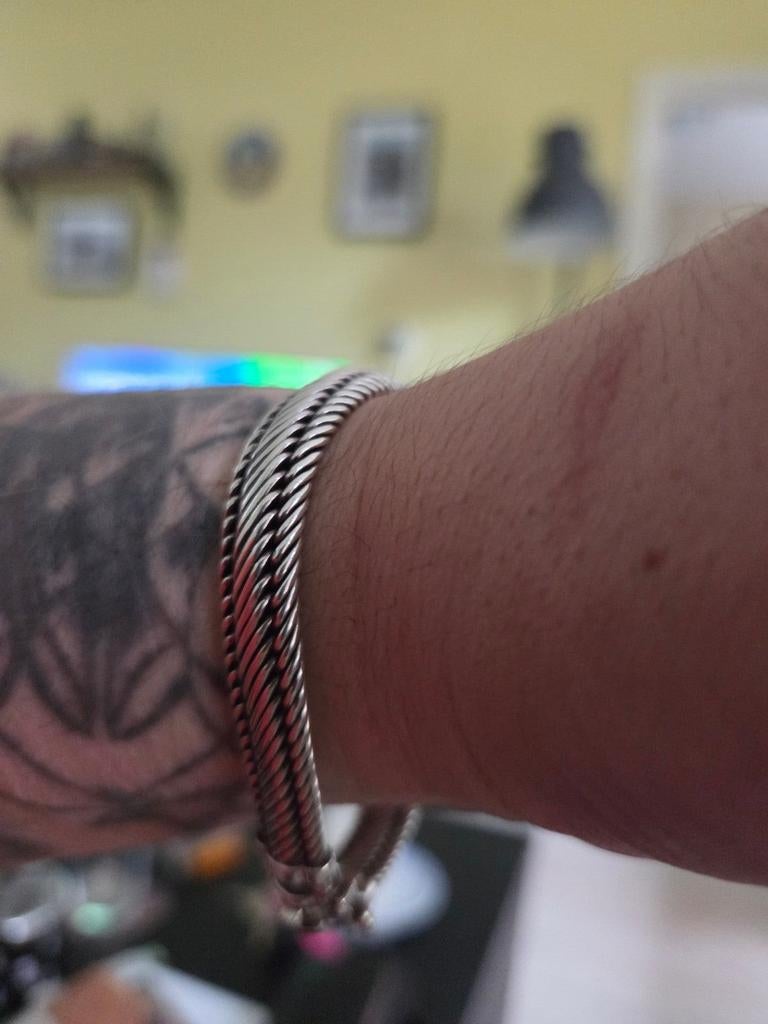 Buddha to Buddha armband maat E, 19/20 cm, Sieraden, Tassen en Uiterlijk, Armbanden, Ophalen of Verzenden, Zo goed als nieuw, Zilver