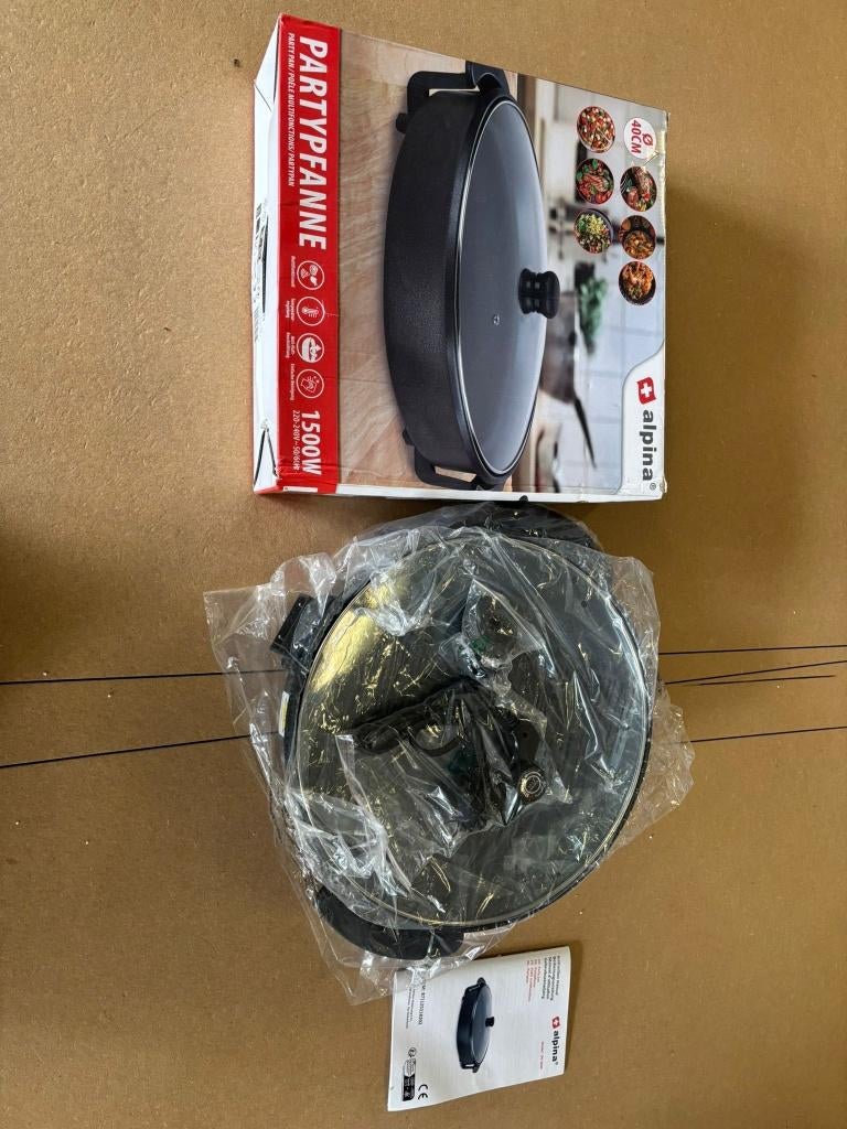 Retourdeal - Elektrische Hapjespan - Partypan - Ø 40 cm, Witgoed en Apparatuur, Ophalen of Verzenden, Zo goed als nieuw, 4 t/m 7 personen