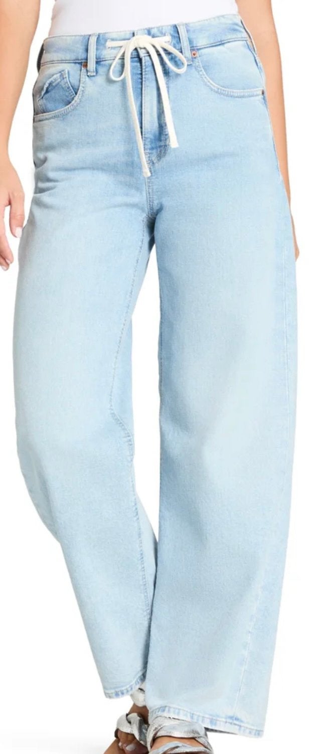 Cambio jeans model baggy met koord maat 40 z.g.a.n., Verzenden, Zo goed als nieuw, Blauw, W30 - W32 (confectie 38/40)