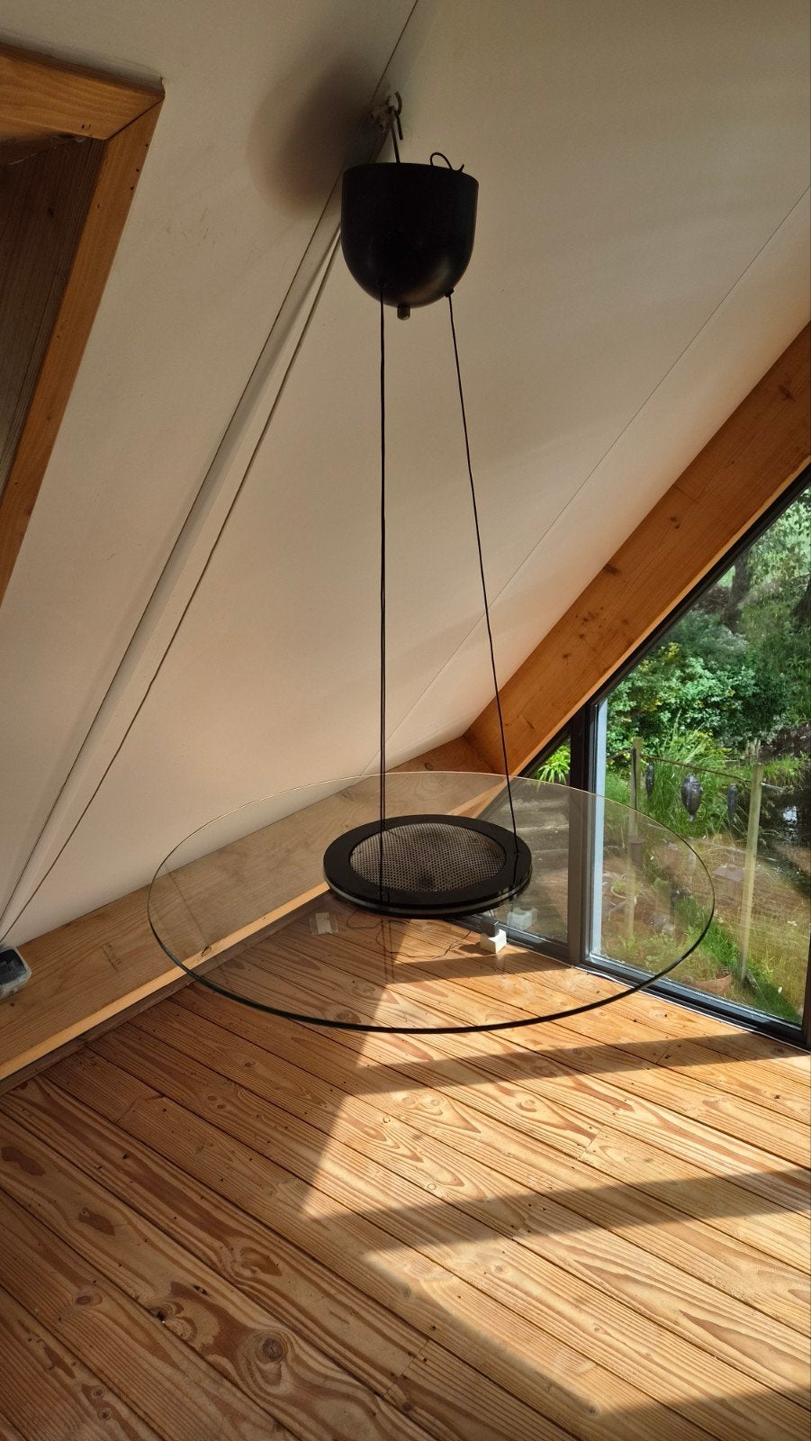 Harco Loor Climax hanglamp, Huis en Inrichting, Lampen | Hanglampen, Zo goed als nieuw, Glas, Metaal, Ophalen of Verzenden