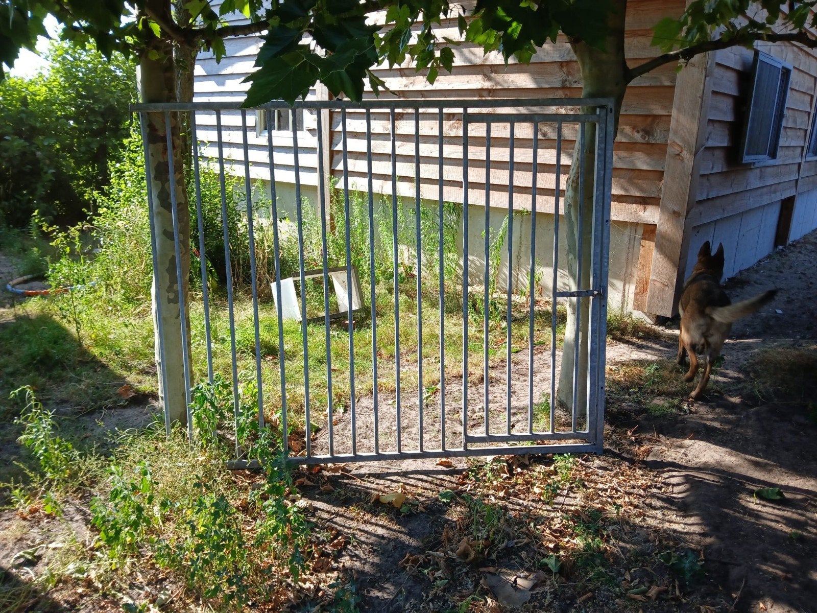 Hondenkennel, hekwerk, met loopdeur, Ophalen, Gebruikt, 110 cm of meer