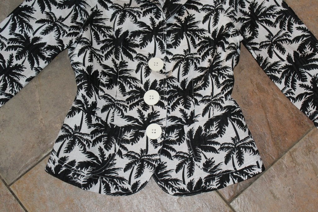 ML Collections vlot zwart/beige chique jasje mt 40 valt M, Maat 38/40 (M), Meerkleurig, ., Ophalen of Verzenden