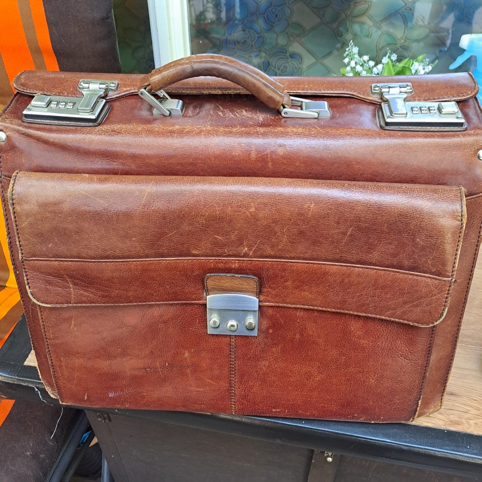 Lederen akte/lerarentas,boekentas, Ophalen of Verzenden, Leer, Minder dan 50 cm