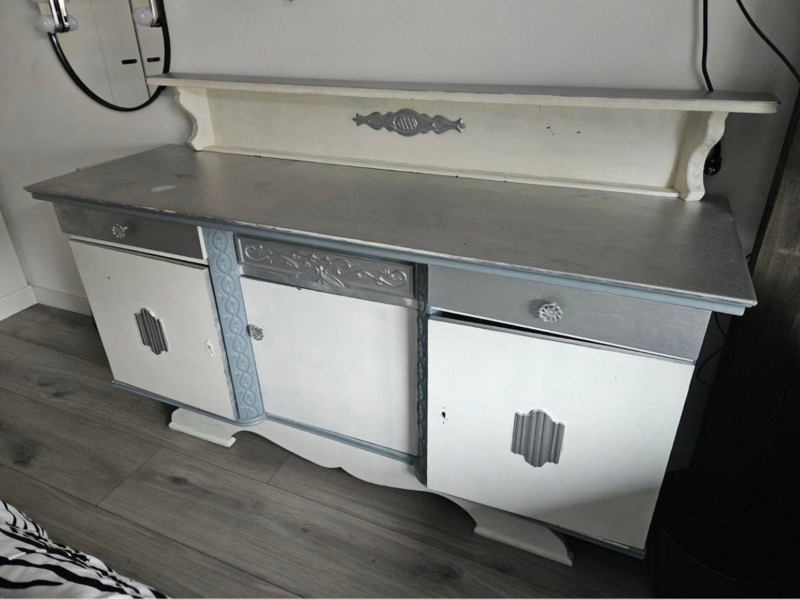 Dressoir vintage/antiek, Ophalen, Gebruikt, 150 tot 200 cm, Met lade(s)
