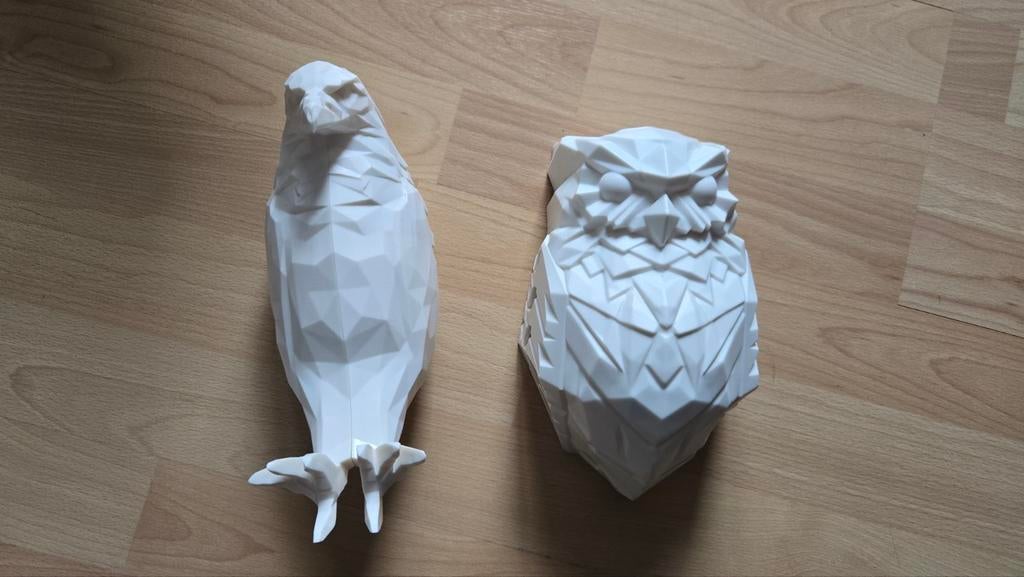 3D Geprinte Dieren lampen - havik en uil, Verzenden, Zo goed als nieuw