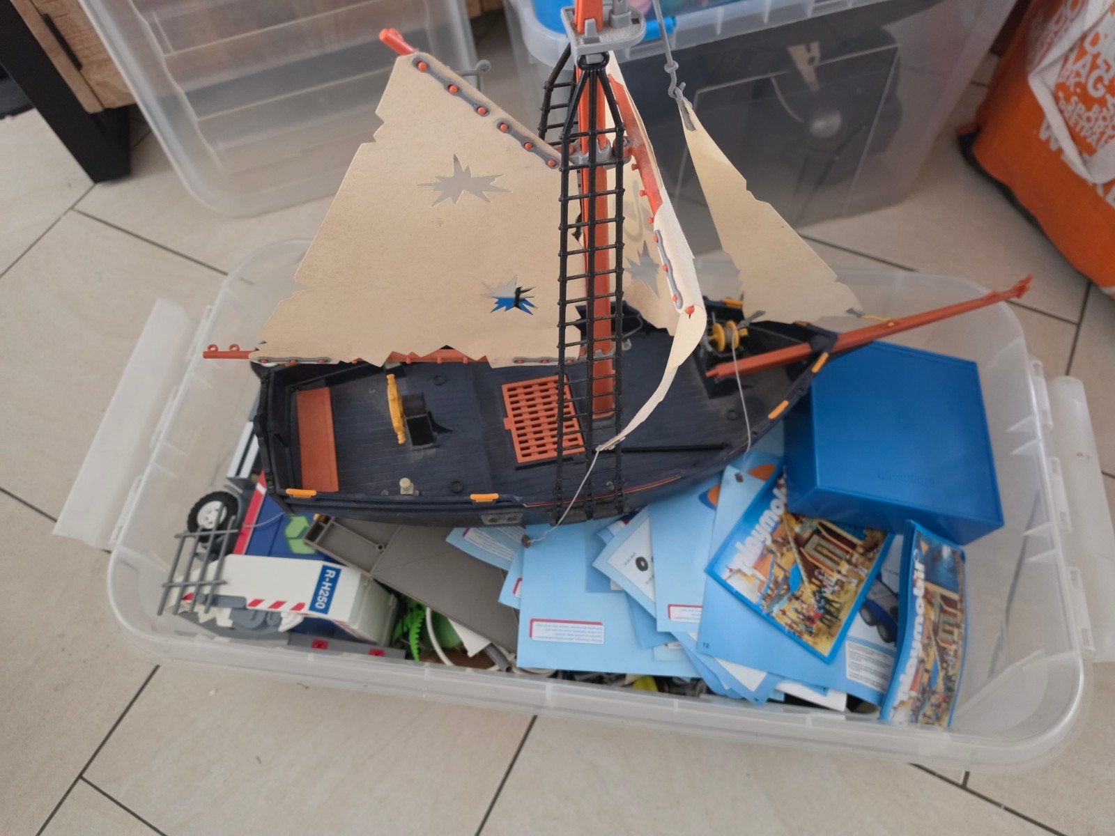 Bak vol met playmobiel, Kinderen en Baby's, Ophalen, Gebruikt, Elektrisch, Overige merken