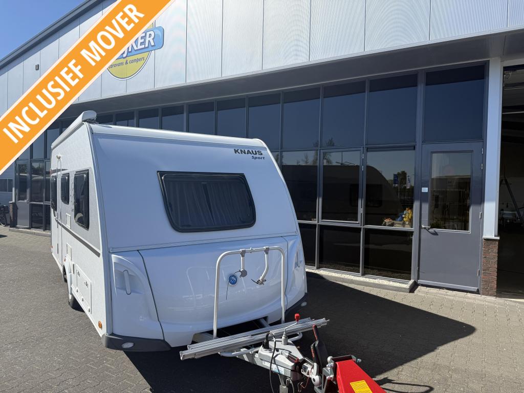 Knaus Sport 460 EU 2 Aparte bedden + Zit + Luifel # KOMPAKT#, Caravans en Kamperen, Caravans, Lengtebed, Bedrijf, Treinzit, 4 tot 5 meter