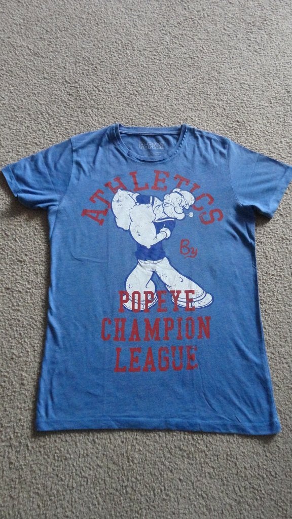 Popeye t shirt, Kleding | Heren, Ophalen of Verzenden, Gedragen, Maat 46 (S) of kleiner, Blauw