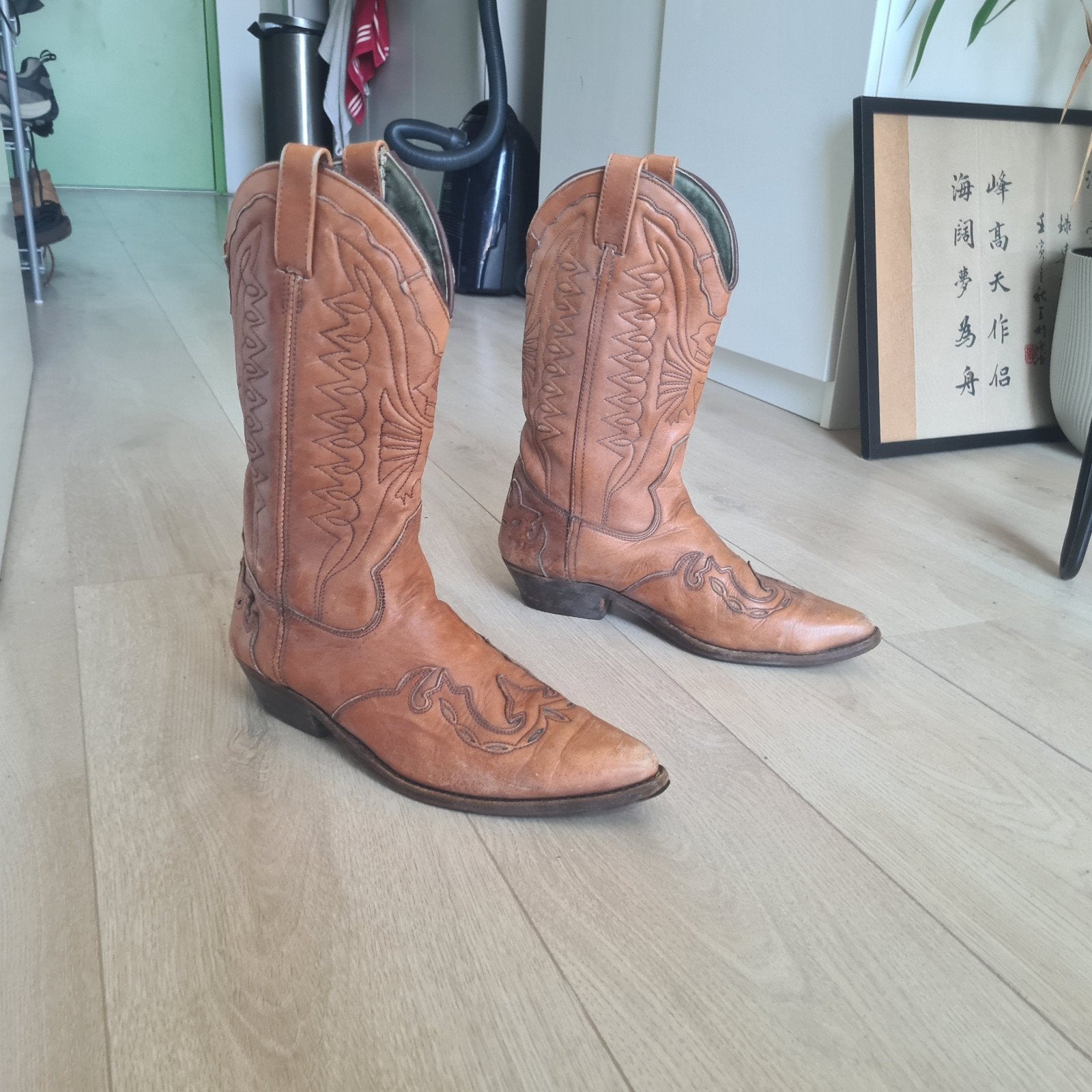 cowboylaarzen, Kleding | Dames, Schoenen, Ophalen, Hoge laarzen, Bruin, Gedragen