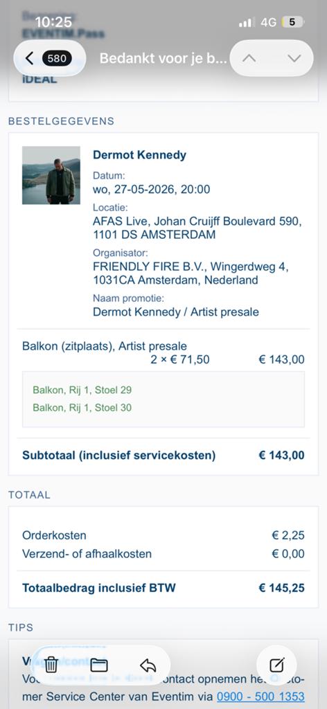 Dermot Kennedy, Tickets en Kaartjes, Twee personen, Mei