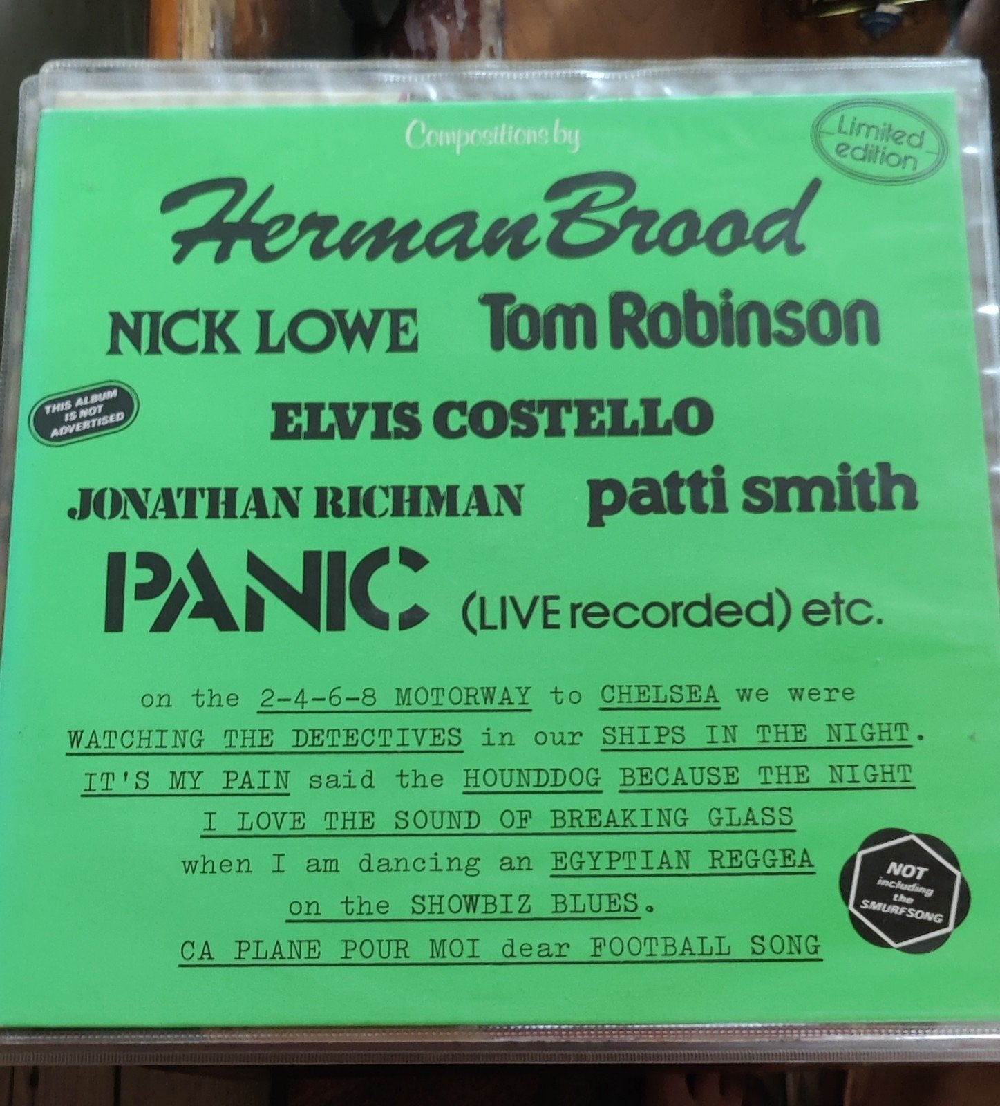 Limited Edition LP: Herman Brood Elvis Costello, Patti Smith, Cd's en Dvd's, LP, Rock, Ophalen of Verzenden, Zo goed als nieuw