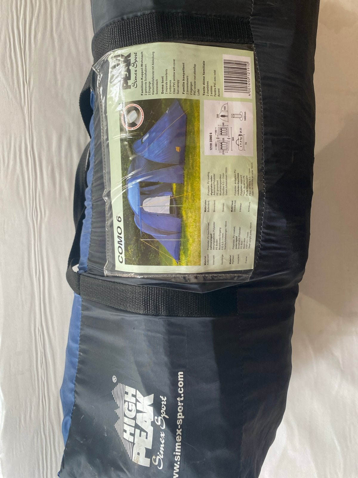 High Peak Como 6.0 tent - Zo goed als nieuw!, Ophalen, Zo goed als nieuw, Tot en met 6