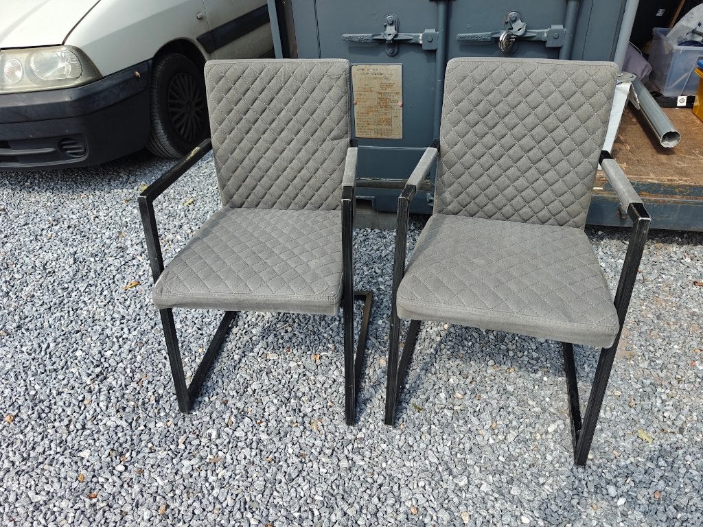 4 eetkamerstoelen, Huis en Inrichting, Stoelen, Ophalen, Gebruikt, Overige kleuren, Stof