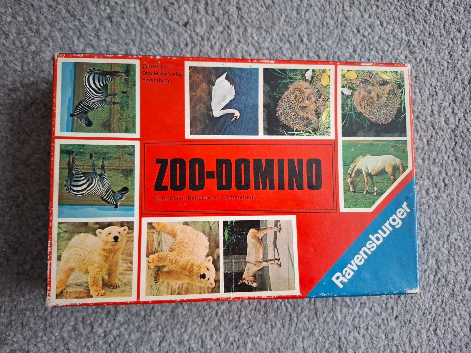 Vintage Ravensburger Zoo-Domino Spel (1971), Ophalen of Verzenden, Gebruikt, Puzzelen