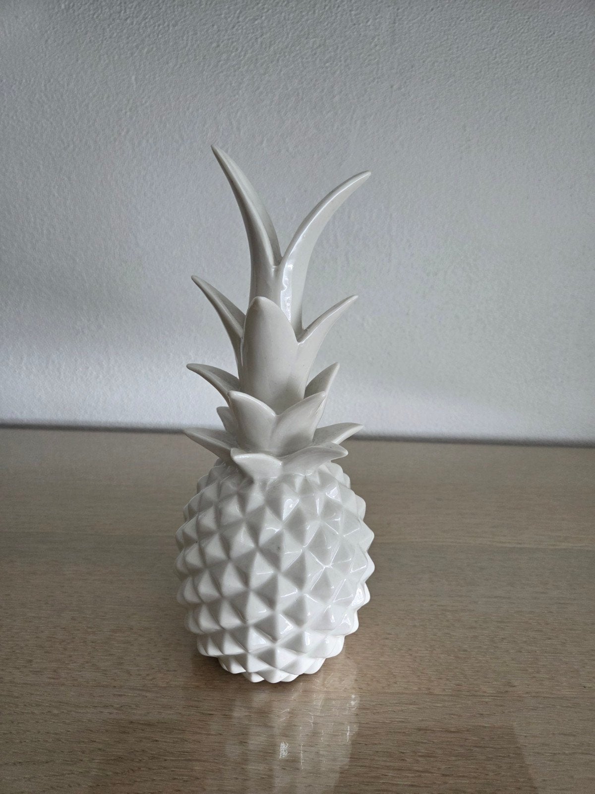 Decoratie ananas keramiek, Huis en Inrichting, Ophalen of Verzenden, Zo goed als nieuw, Wit, Japandi