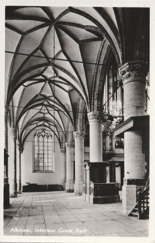 ALKMAAR Grote Kerk Interieur, Verzenden, 1960 tot 1980, Gelopen, Noord-Holland