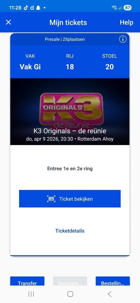 K3 reuinie kaartjes, Tickets en Kaartjes