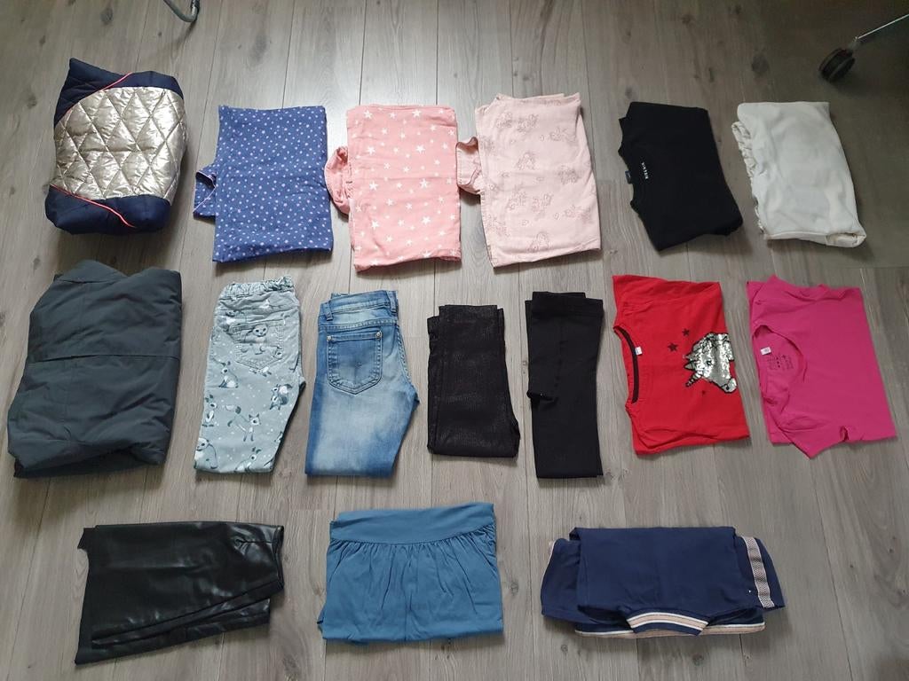 Pakket 134/140 meisje (19 stuks), Ophalen of Verzenden, Zo goed als nieuw, Meisje, Setje
