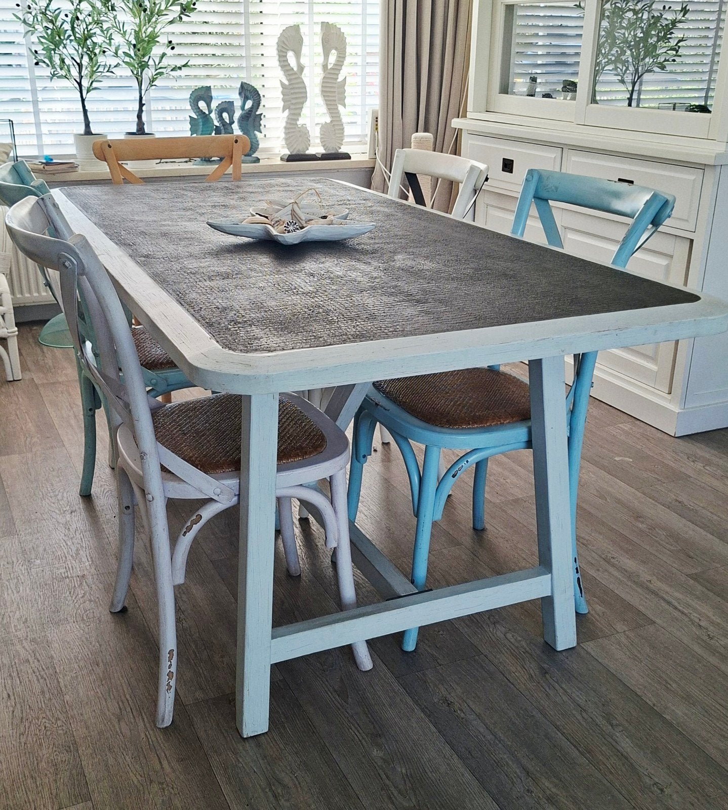 Maison du Monde eettafel Ibiza/Beachy stijl, Ophalen, Gebruikt, 50 tot 100 cm, 150 tot 200 cm
