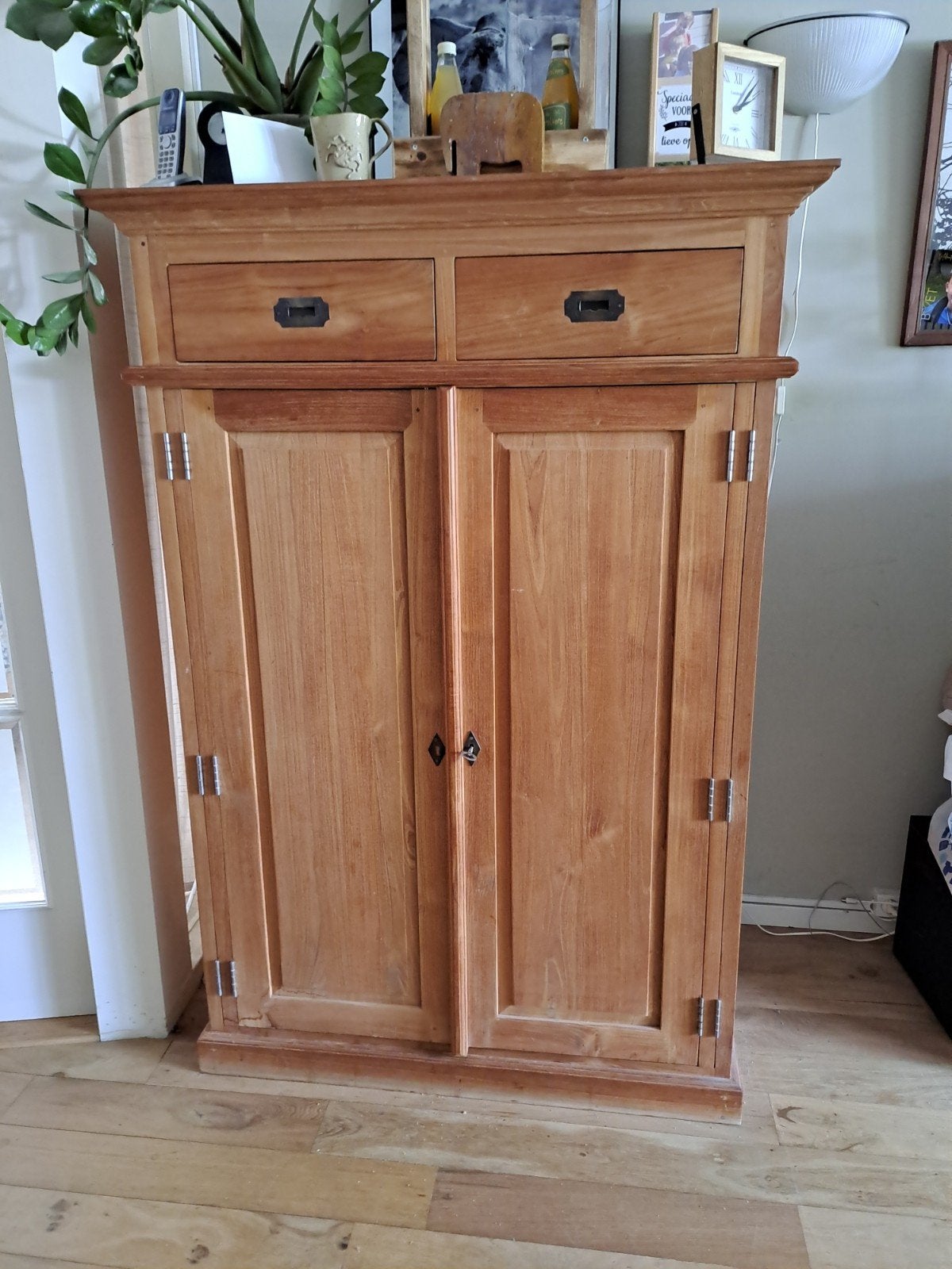 Houten secretaire / computerkast, Ophalen, Gebruikt