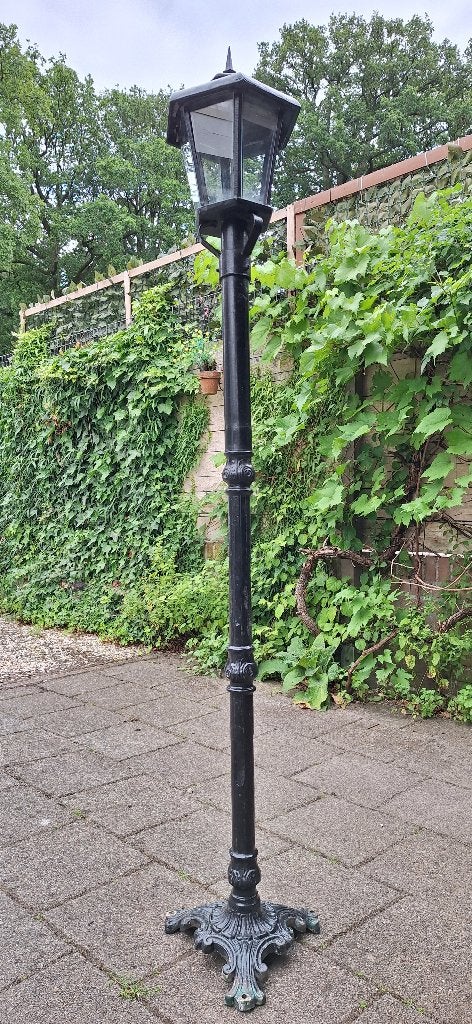 Buiten lantaarn gietijzer 176cm, Ophalen, Gebruikt, Staande lamp, Netvoeding
