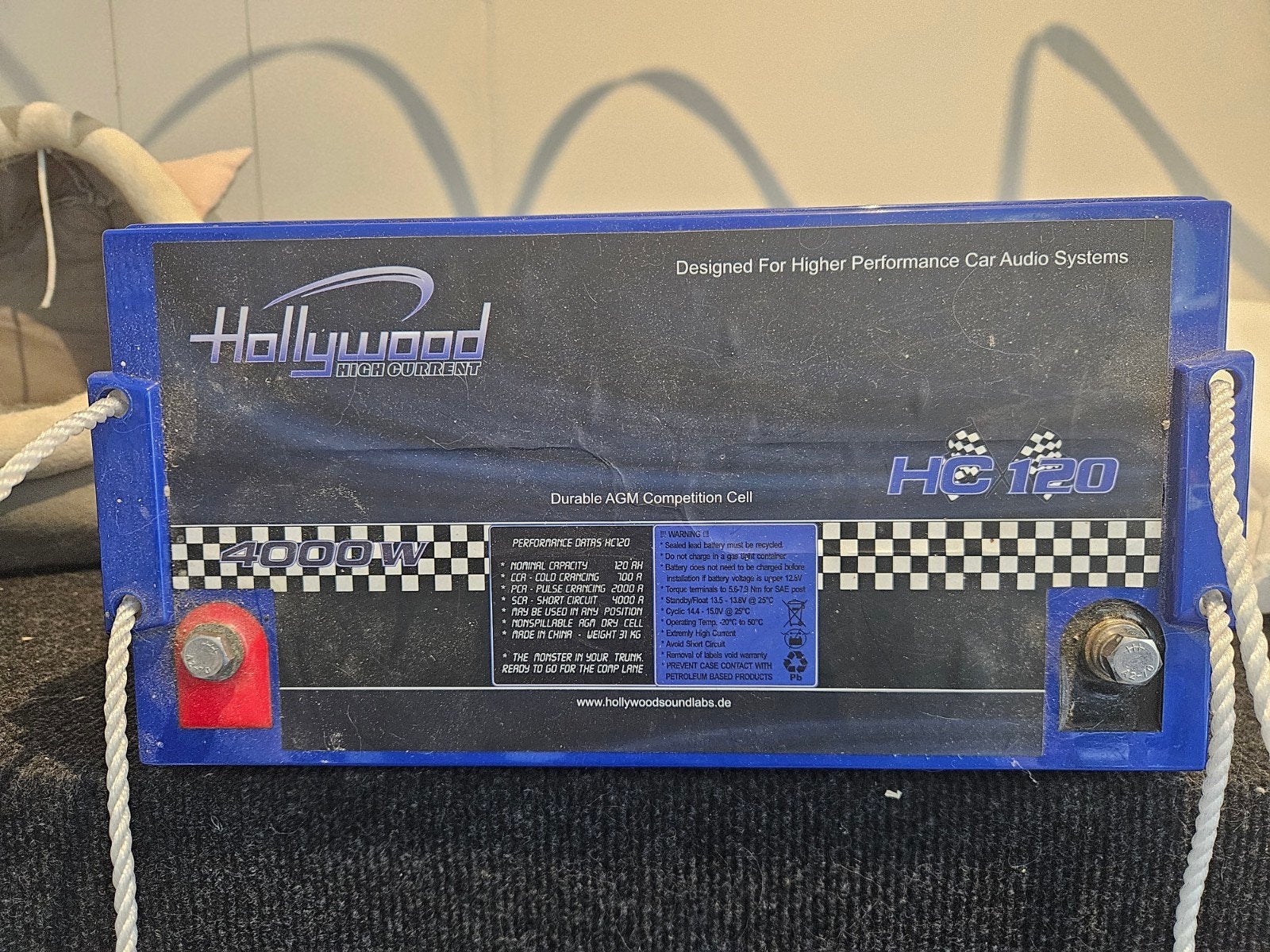 Hollywood High Current HC120 AGM accu 4000W, Gebruikt, Universele onderdelen