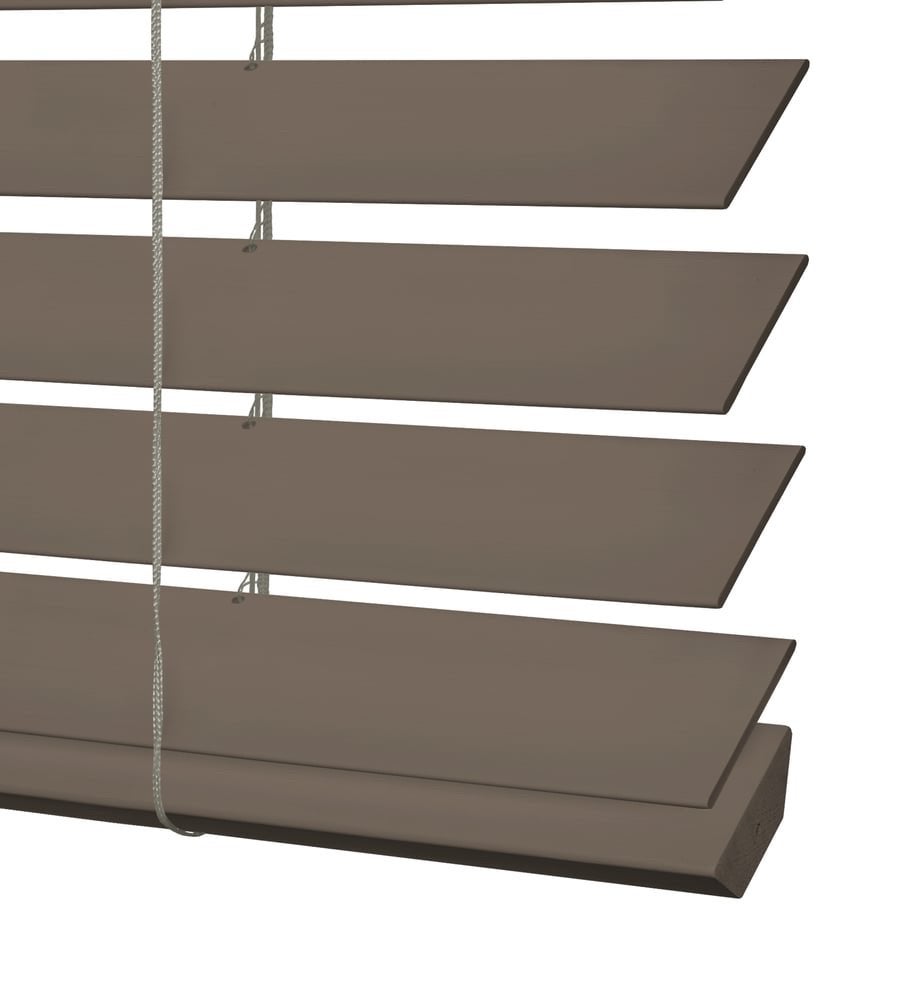 Harmony houten jaloezieën - Bruin Grijs (diverse maten), Ophalen, Gebruikt, Bruin, Hout