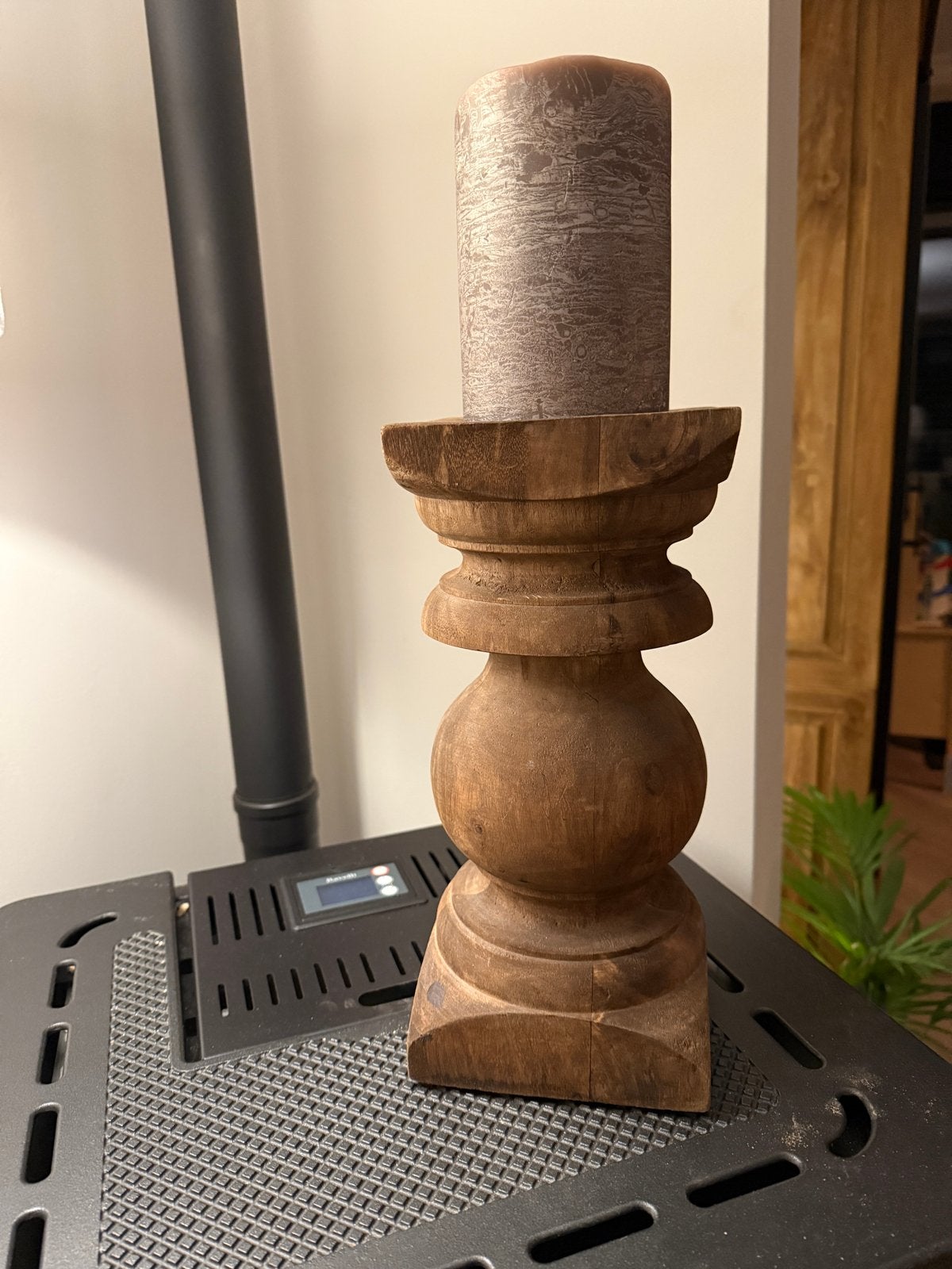 Houten Baluster Kandelaar - 35 cm hoog, Verzenden, Overige materialen