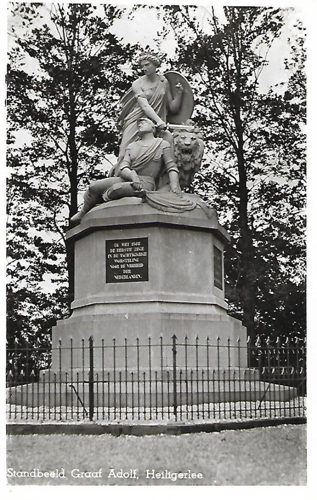 Heiligerlee- -Standbeeld Graaf Adolf., Verzenden, 1940 tot 1960, Gelopen, Groningen
