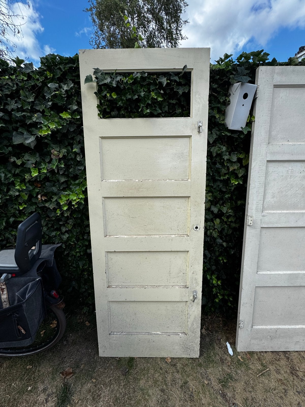 Jaren 30 binnendeur 5 panelen, Ophalen, Gebruikt, 80 tot 100 cm, Binnendeur