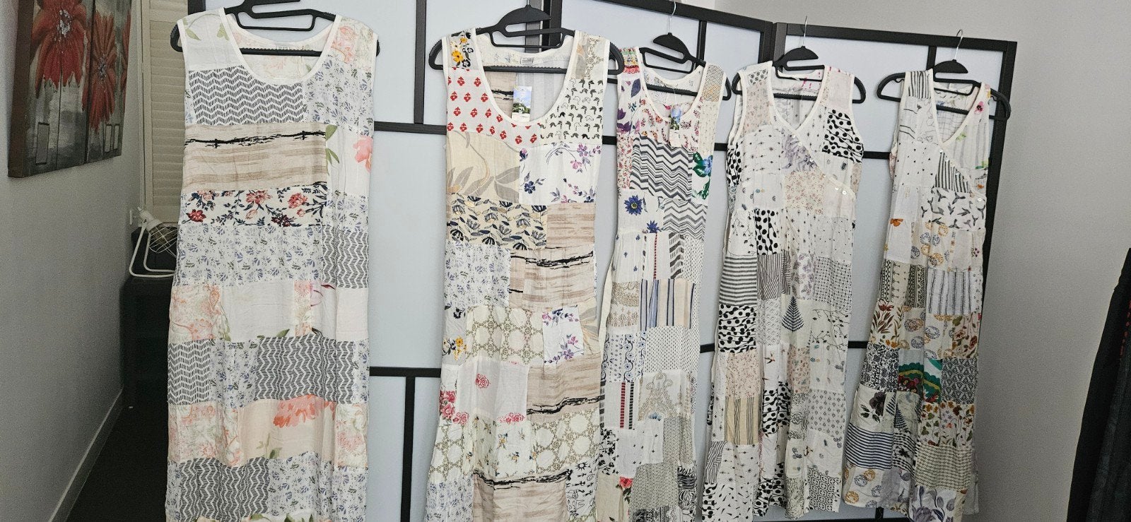 Nieuwe Lange Zomerjurk - Patchwork Design, Kleding | Dames, Jurken, Nieuw, Maat 38/40 (M), Meerkleurig, Onder de knie, Ophalen of Verzenden