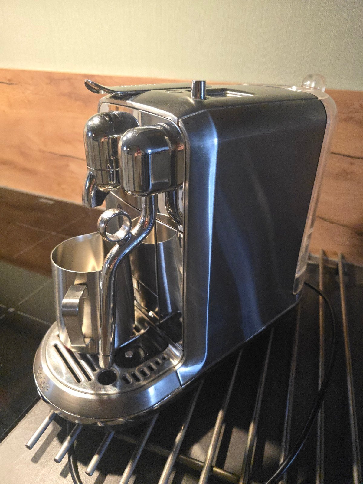 Nespresso Sage Creatista Pro Roestvrijstaal met mankement!, Koffiepads en cups, Gebruikt, Koffiemachine, Ophalen of Verzenden