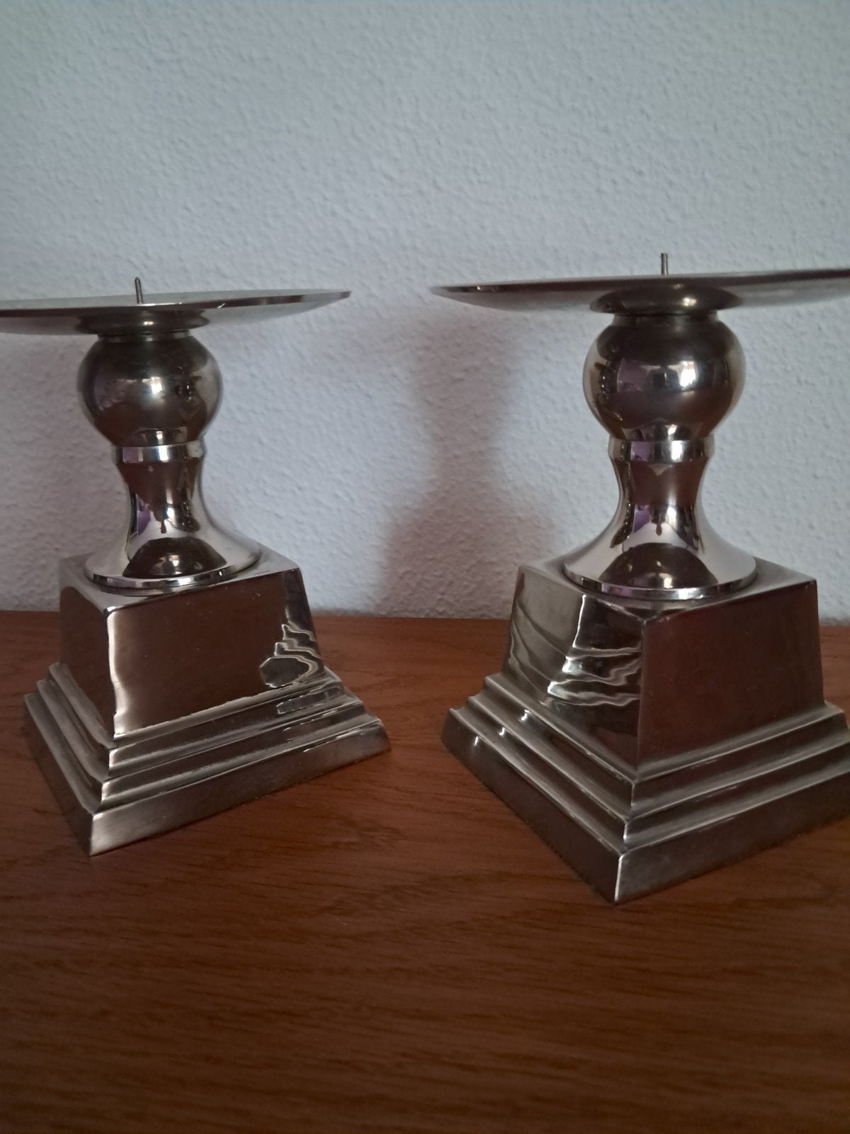 Prachtige zilverkleurige stompkaarsenhouders (windlichten)., Ophalen of Verzenden