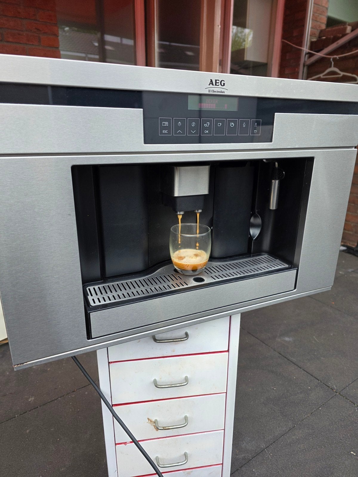 AEG Inbouw Koffiezetapparaat - Perfect Werkend, Witgoed en Apparatuur, Ophalen, Koffiemachine, Koffiebonen, Zo goed als nieuw