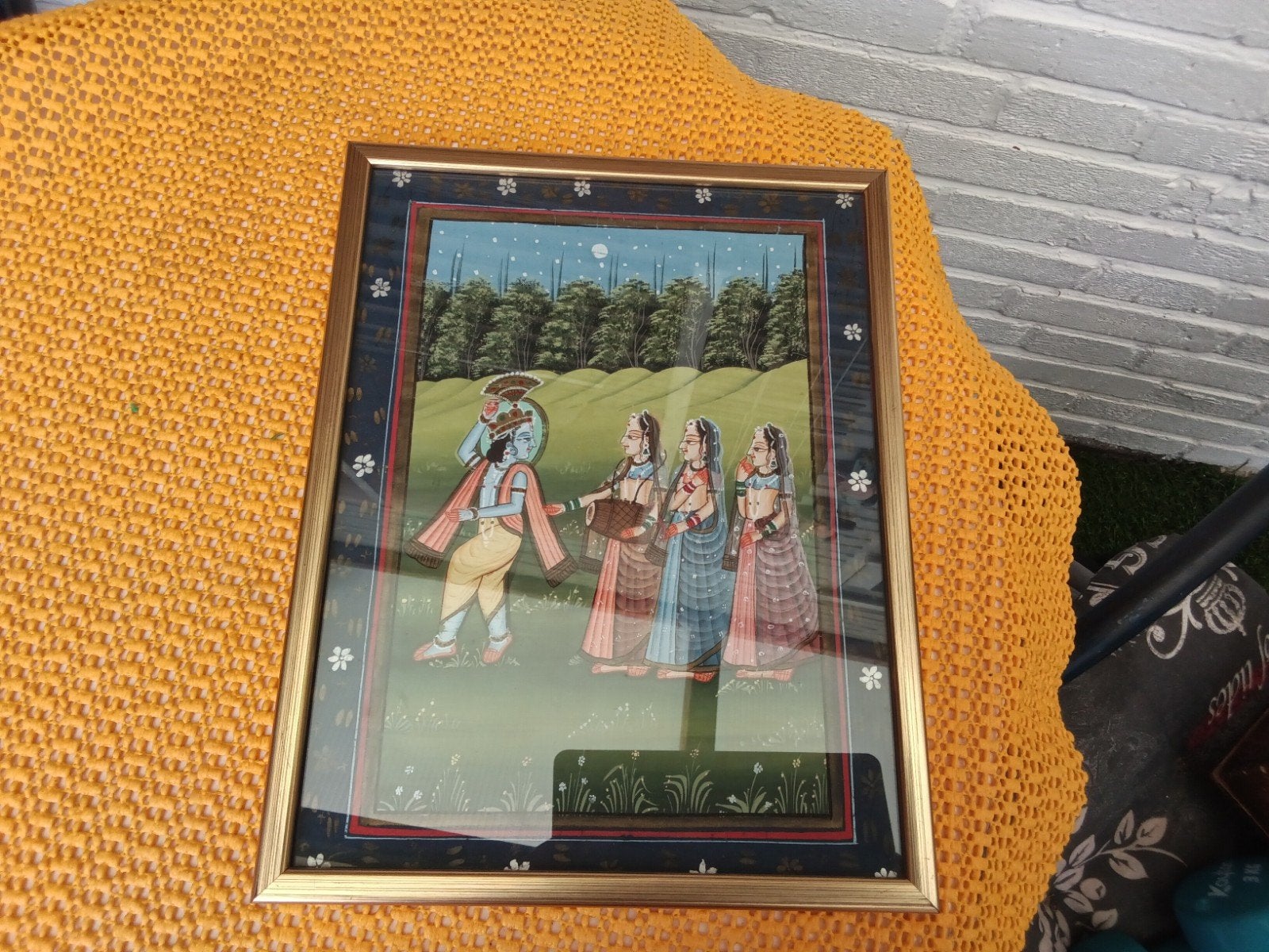 India art schilderij, Ophalen of Verzenden