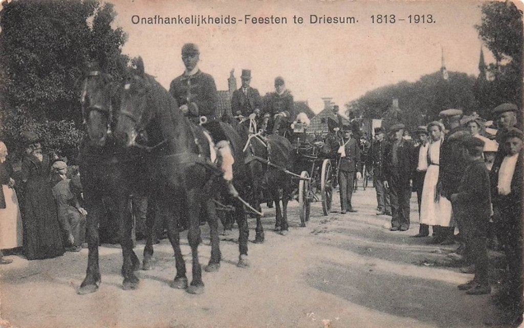 703-117-023 Onafhankelijkheids-Feesten te Driesum 1813-1913, Verzenden, Voor 1920, Friesland