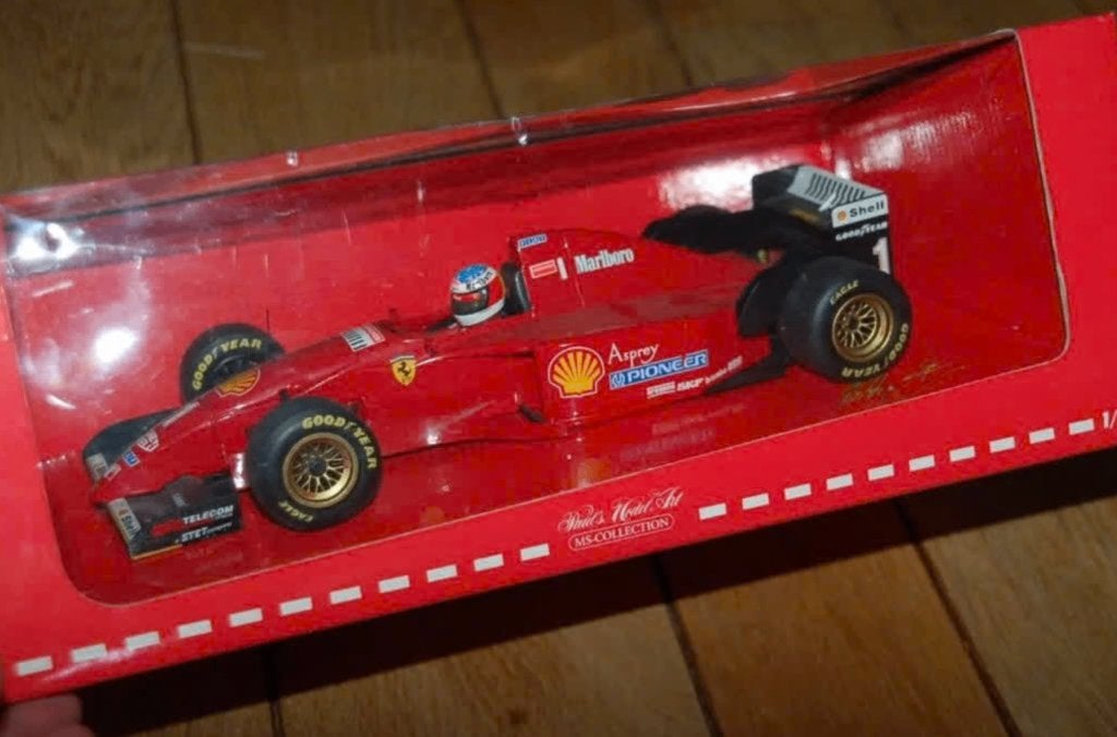 1:18 F1 FERRARI 1996 MARLBORO M. Schumacher Minichamps WRH, Verzenden, Zo goed als nieuw, Auto, Hot Wheels