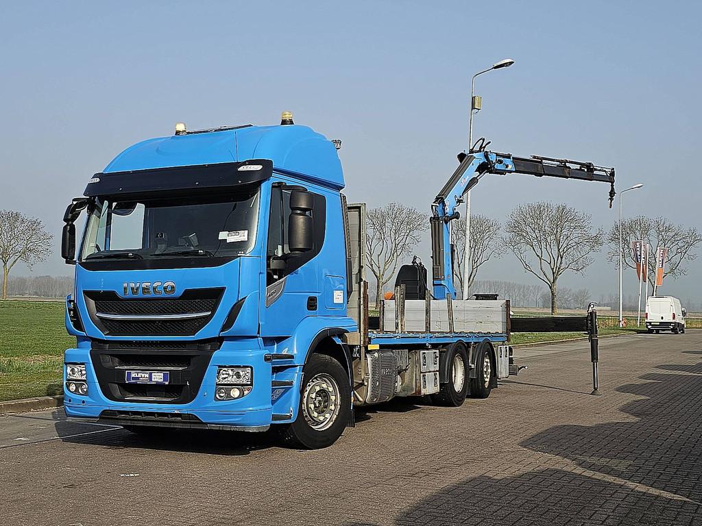 IVECO AT260S42 STRALIS 6x2 hyva hc183x 4x, Automaat, Euro 6, Iveco, Blauw