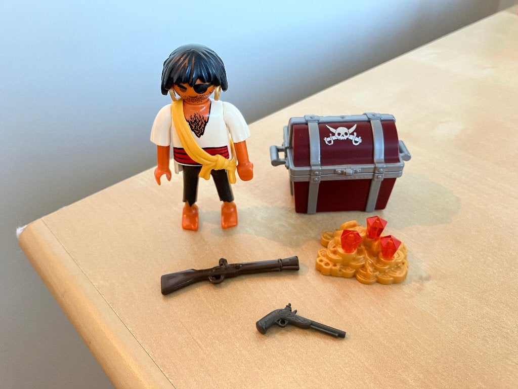 Playmobil Piraat met schatkist - 9358, Ophalen of Verzenden, Zo goed als nieuw
