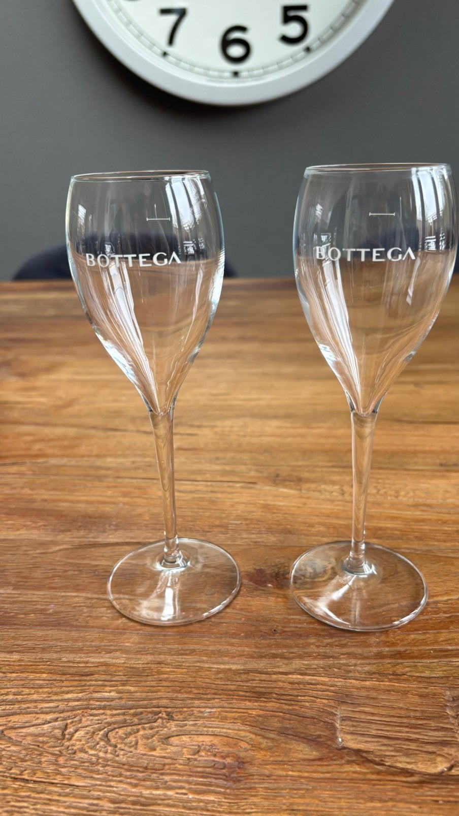 Bottega Prosecco Champagne Glazen - Set van 2, Ophalen, Zo goed als nieuw, Overige typen