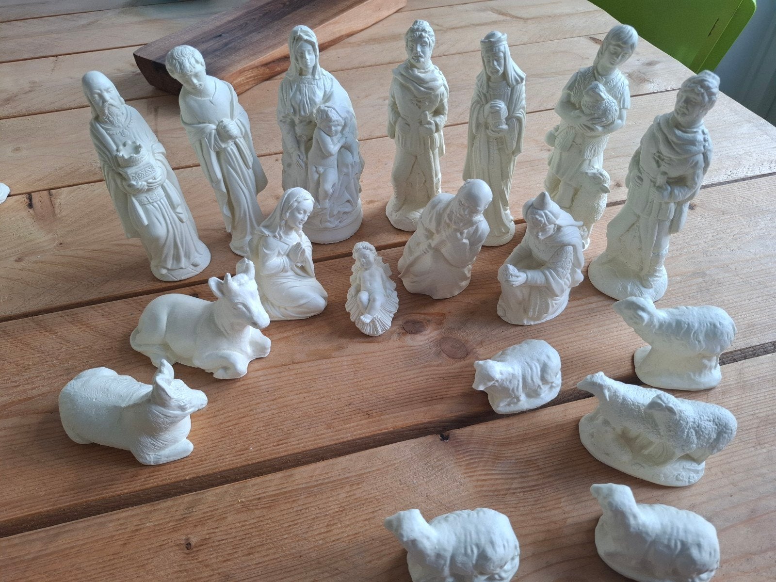 Kerststal beeldjes set - Onbeschilderd, Ophalen of Verzenden, Nieuw, Beeld(je), Christendom | Katholiek