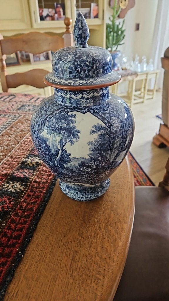 villeroy en boch vaas puntgaaf met deksel 33 cm, Ophalen of Verzenden