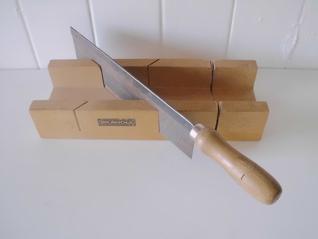 1 retro vtg SKANDIA houten verstekbak met kapzaag toffelzaag, Doe-het-zelf en Verbouw, Ophalen of Verzenden, Gebruikt, Overige typen