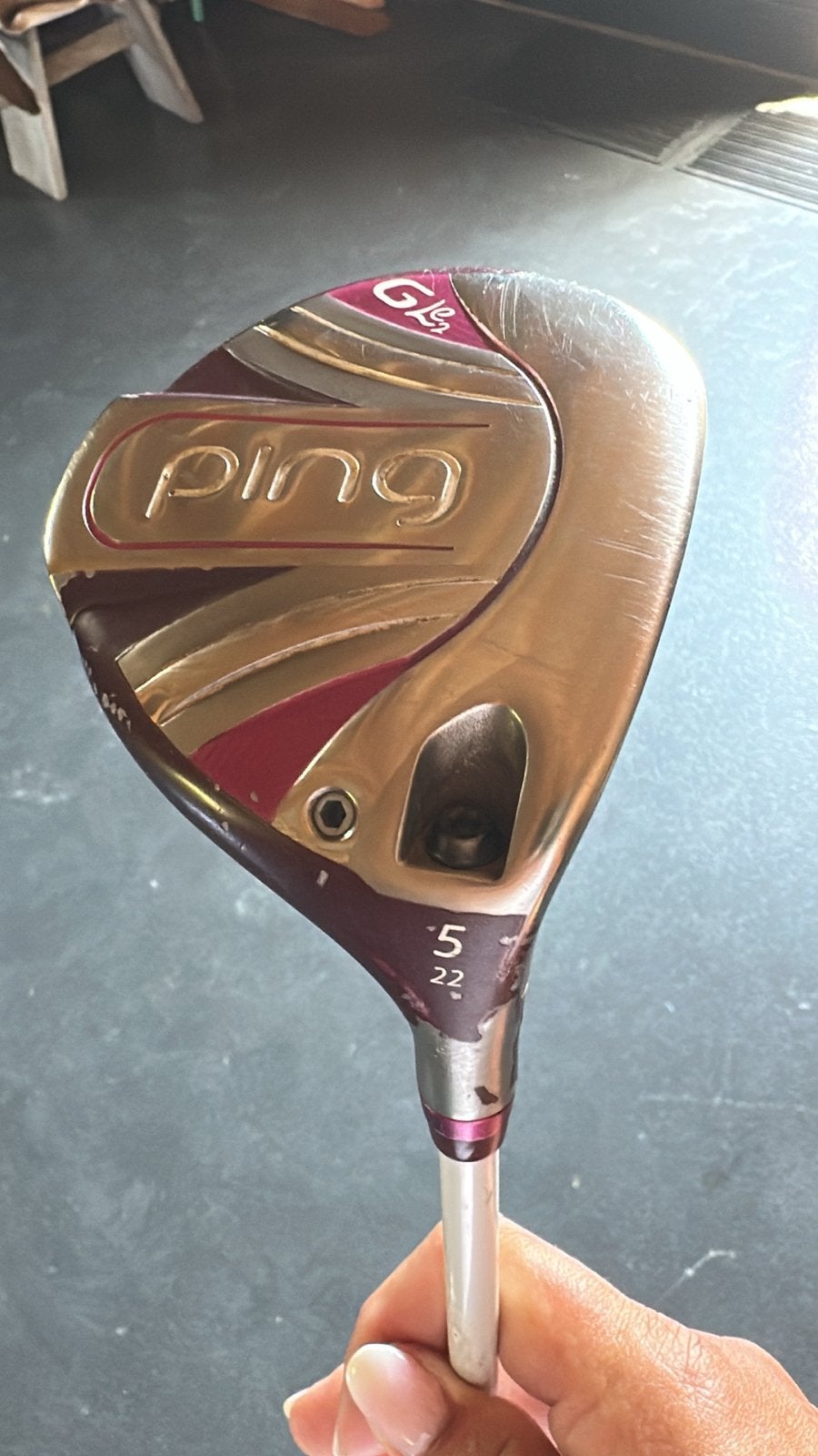 Ping GLE Houten 5 dames 22 graden, Ophalen, Gebruikt, Club, Ping