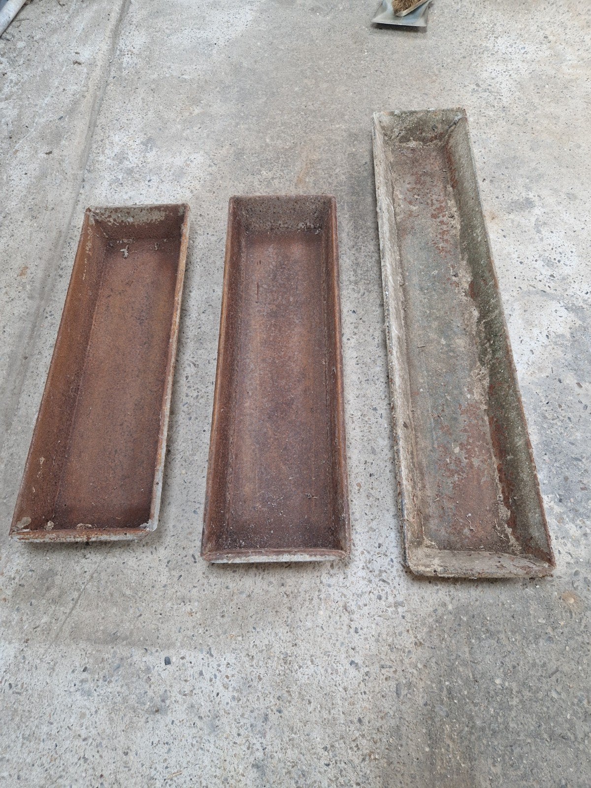 Metalen bakken, 3 stuks., Ophalen, Gebruikt, Metaal, Tuin